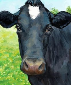 Aesthetic Black Cow Diamond Painting