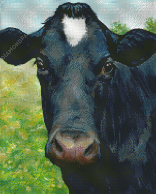 Aesthetic Black Cow Diamond Painting