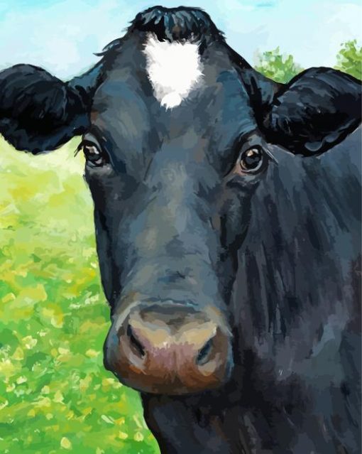 Aesthetic Black Cow Diamond Painting