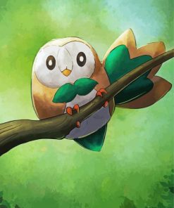 Aesthetic Rowlet Diamond Painting