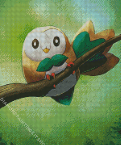 Aesthetic Rowlet Diamond Painting