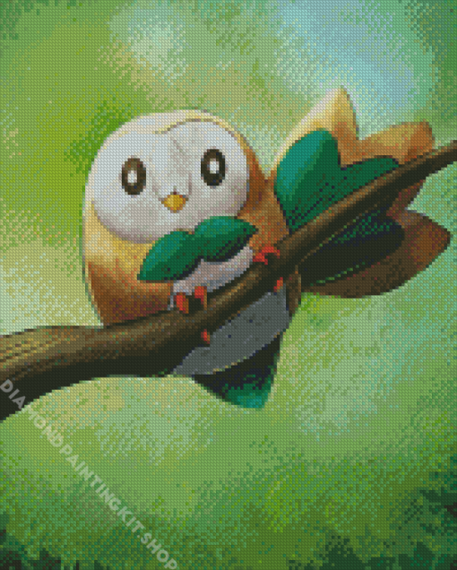 Aesthetic Rowlet Diamond Painting