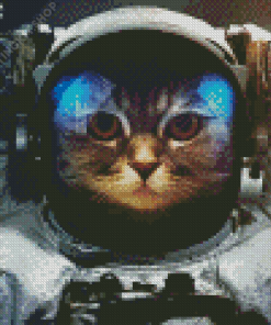 Aesthetic Space Cat Diamond Painting