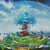 Aesthetic Yggdrasil World Tree Diamond Painting