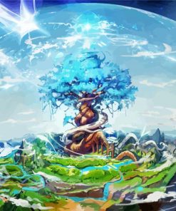 Aesthetic Yggdrasil World Tree Diamond Painting