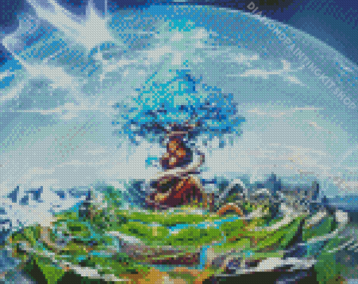 Aesthetic Yggdrasil World Tree Diamond Painting