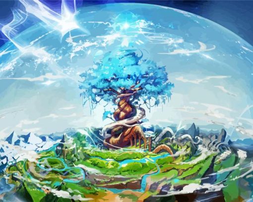 Aesthetic Yggdrasil World Tree Diamond Painting