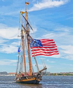 American Tall Ships Flag Diamond Painting