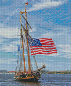 American Tall Ships Flag Diamond Painting