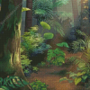 Anime Plants Forest Diamond Painting