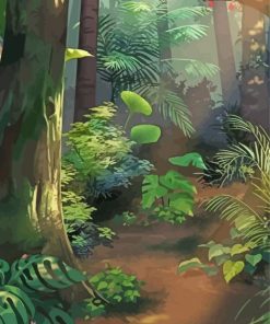 Anime Plants Forest Diamond Painting