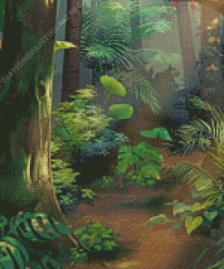 Anime Plants Forest Diamond Painting