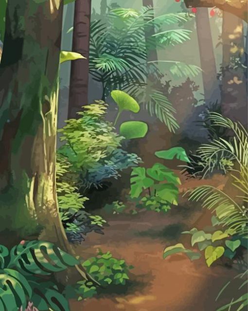 Anime Plants Forest Diamond Painting