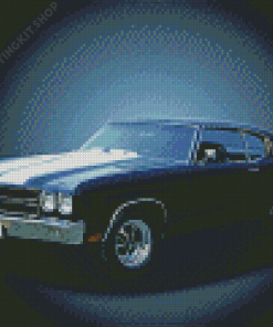 Antique Blue Chevelle Ss Diamond Painting