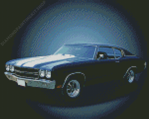 Antique Blue Chevelle Ss Diamond Painting