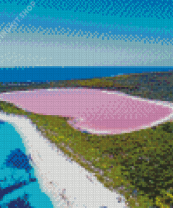 Australia Bubble Gum Pink Lake Diamond Painting