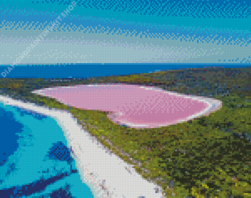 Australia Bubble Gum Pink Lake Diamond Painting