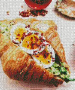 Avocado Croissant Diamond Painting