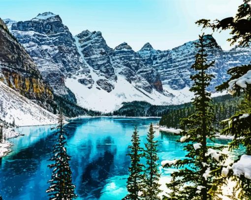 Banff National Park In Winter Diamond Painting