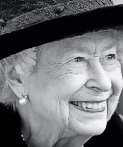 Black And White Queen Elizabeth Diamond Painting