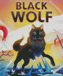 Black Wolf Diamond Painting