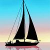 Boat Silhouette Diamond Painting