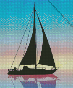 Boat Silhouette Diamond Painting