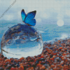 Butterfly With Water Bubble Diamond Painting