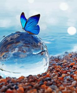 Butterfly With Water Bubble Diamond Painting