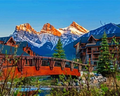 Canmore Alberta Town Diamond Painting