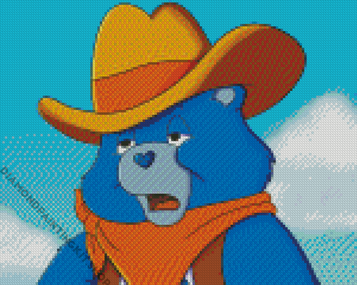 Cartoon Cowboy Bear Diamond Painting