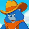 Cartoon Cowboy Bear Diamond Painting