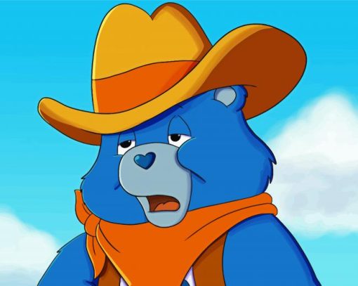 Cartoon Cowboy Bear Diamond Painting