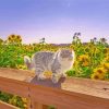 Cat In Sunflowers Field Diamond Painting