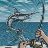 Deep Sea Fishing Poster Diamond Painting