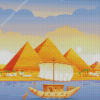 Egyptian Boat On River Diamond Painting