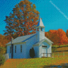 Fall Country Church Diamond Painting