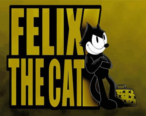 Felix The Cat Cartoon Poster Diamond Painting