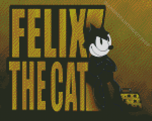 Felix The Cat Cartoon Poster Diamond Painting