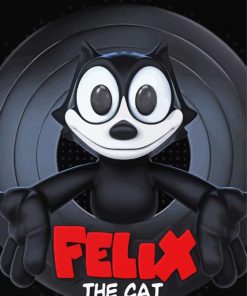 Black And White Felix The Cat Diamond Painting