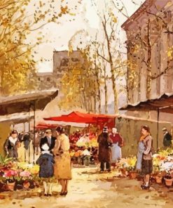 Flower Seller At La Madeleine By Edouard Cortes Diamond Painting