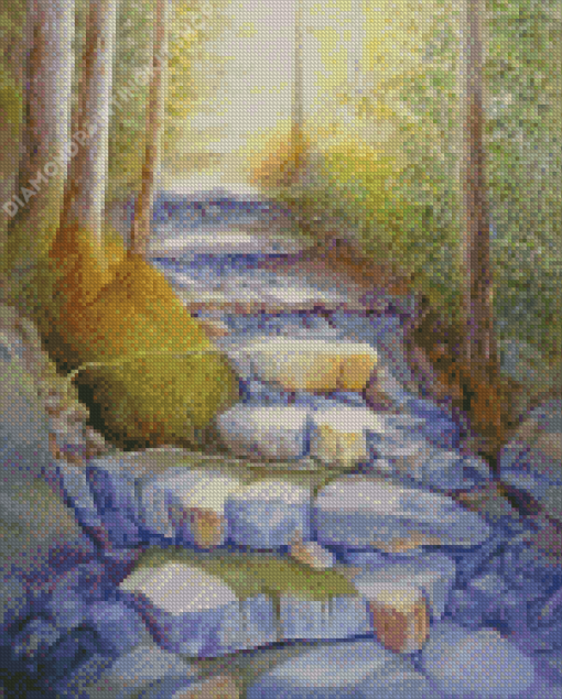 Forest Stone Steps Diamond Painting