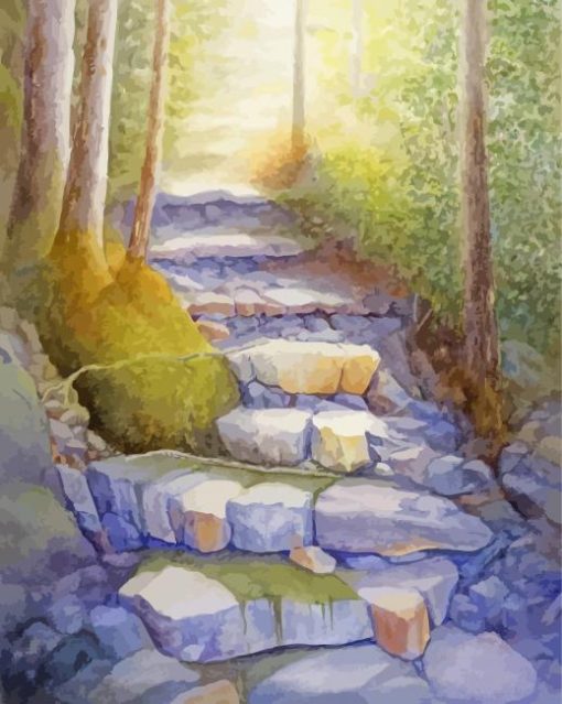 Forest Stone Steps Diamond Painting