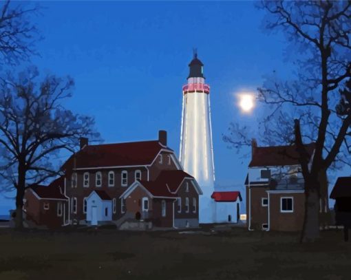 Fort Gratiot Lighthouse Diamond Painting