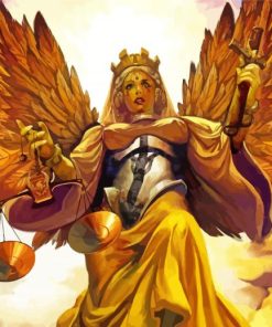 Golden Angel Of Justice Diamond Painting