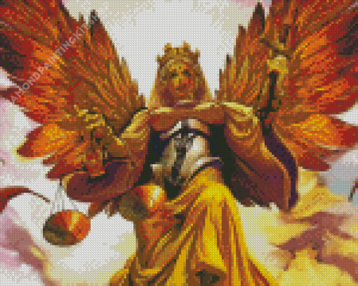 Golden Angel Of Justice Diamond Painting