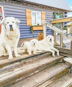 Great Pyrenees Family Diamond Painting