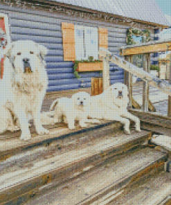 Great Pyrenees Family Diamond Painting