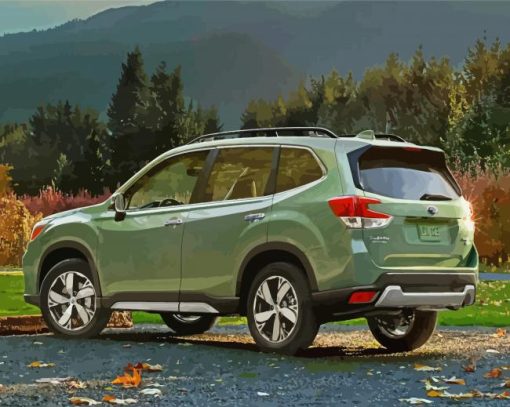 Green Subaru Forester Diamond Painting