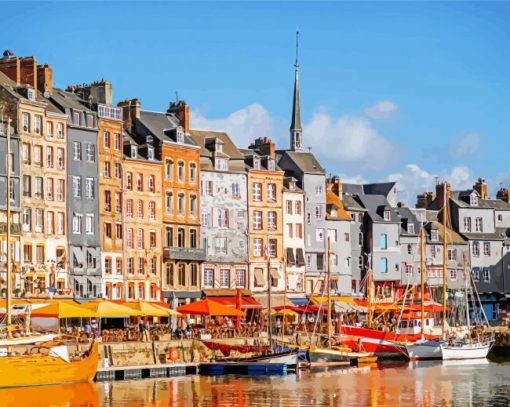 Honfleur Buildings Diamond Painting